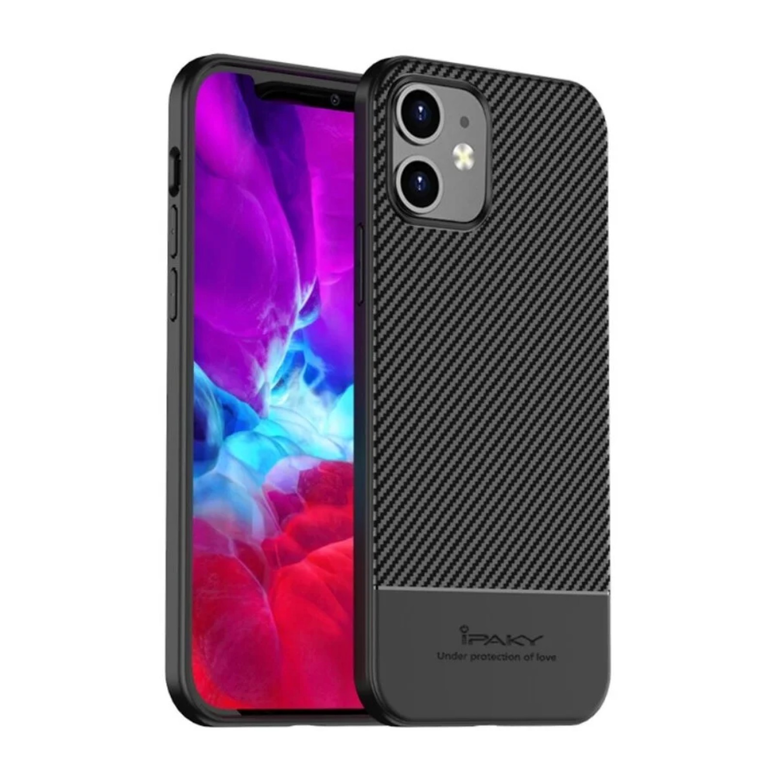 Гръб Ipaky Moosie за Apple iPhone 12/iPhone 12 Pro Черен