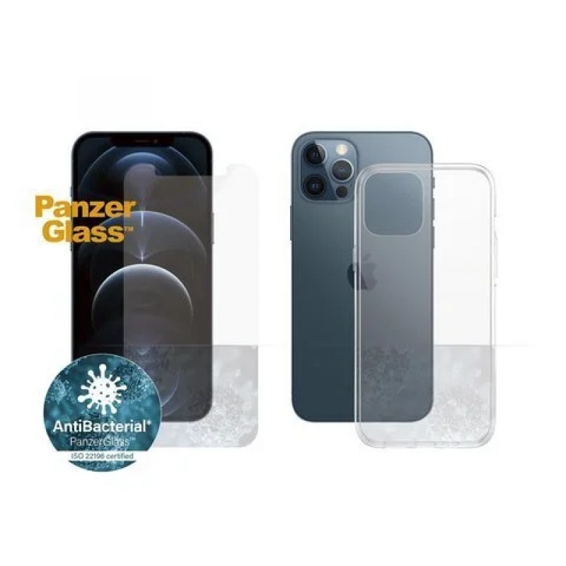 Стъклен протектор + Гръб Iphone 12  Pro Max PanzerGlass, Antibacterial