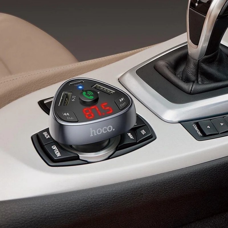Трансмитер за кола E51 Road treasure car BT FM transmiter - Черен