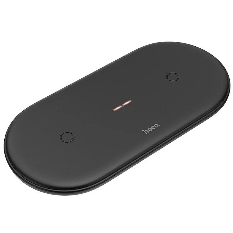 Безжично зарядно CW23 dual power wireless fast charger - Черно