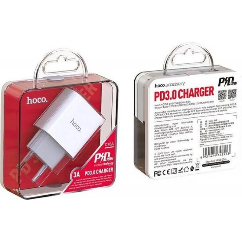 Адаптер 220V C76A Speed source PD3.0 charger(EU)) ...