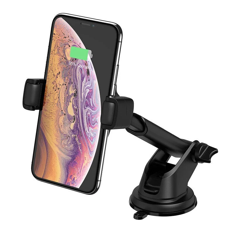 Wireless стойка за кола 12V S12 Rich power wireless charging - Черна