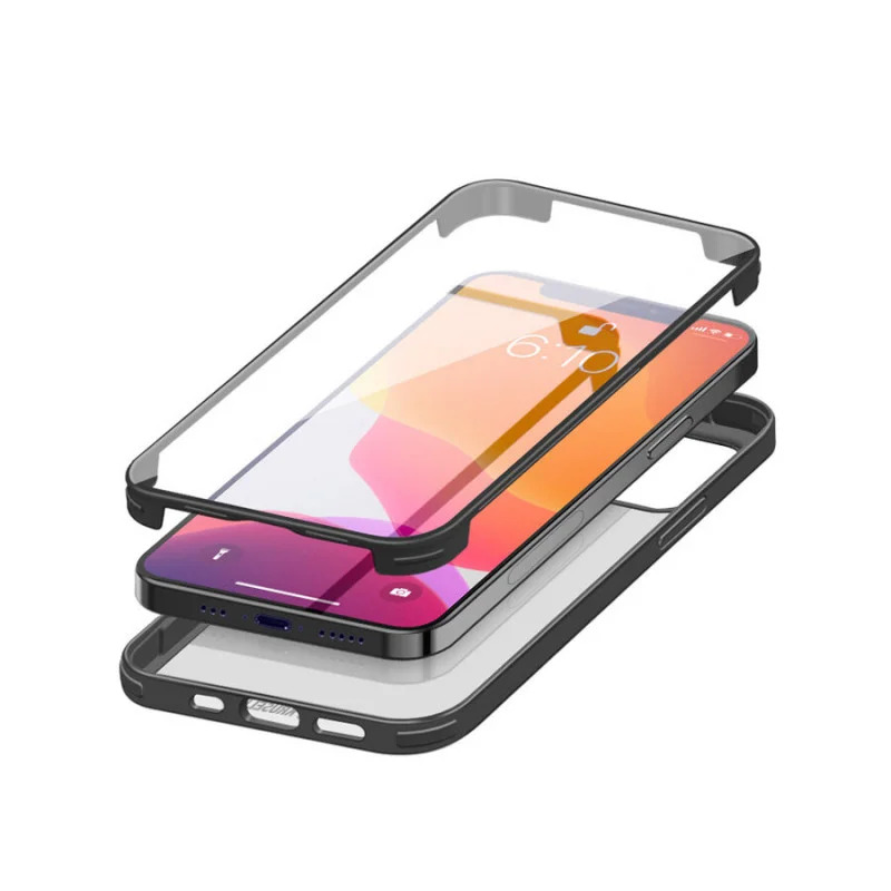 Гръб Krusell 360 Protective cover Black frame за Apple iPhone 12 Mini Прозрачен