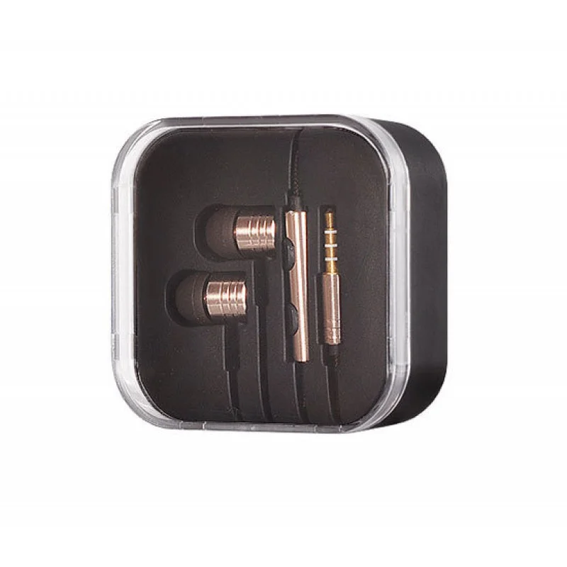 Слушалки METALLIC Earphones – златисти...