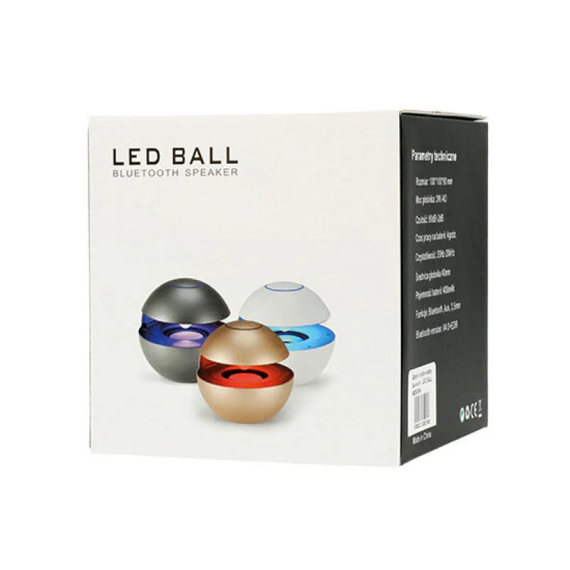 Bluethoot колона LED BALL Speaker with Bluetooth сива