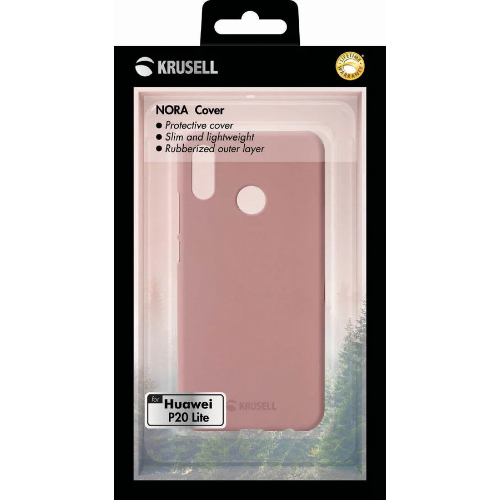 Гръб Krusell  за Huawei/ Honor P20 Lite  Розов