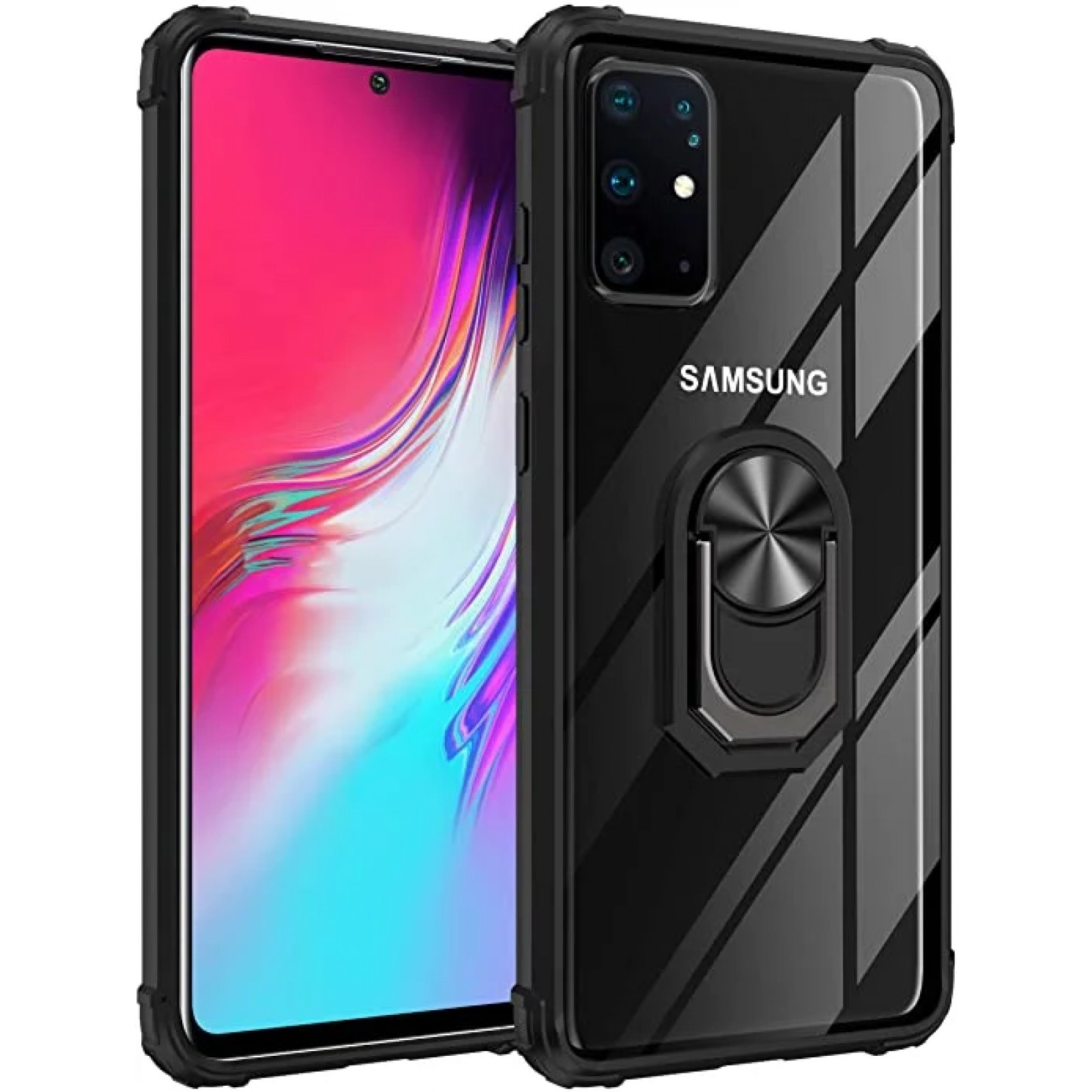 Гръб Military ring за Samsung Galaxy S20 FE - Черен