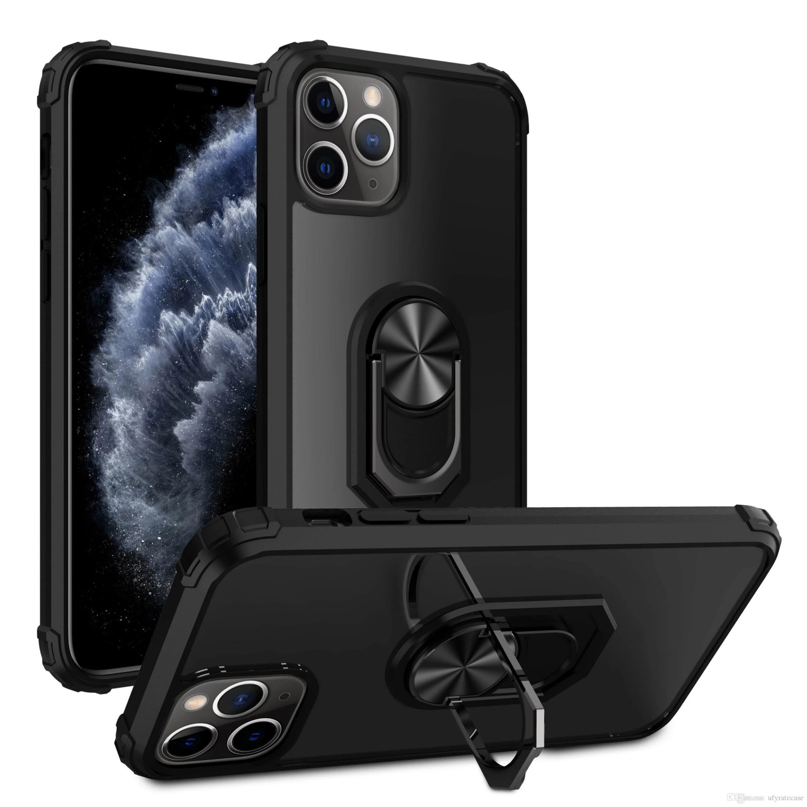 Гръб Military ring за Apple iPhone 6/6s - Черен