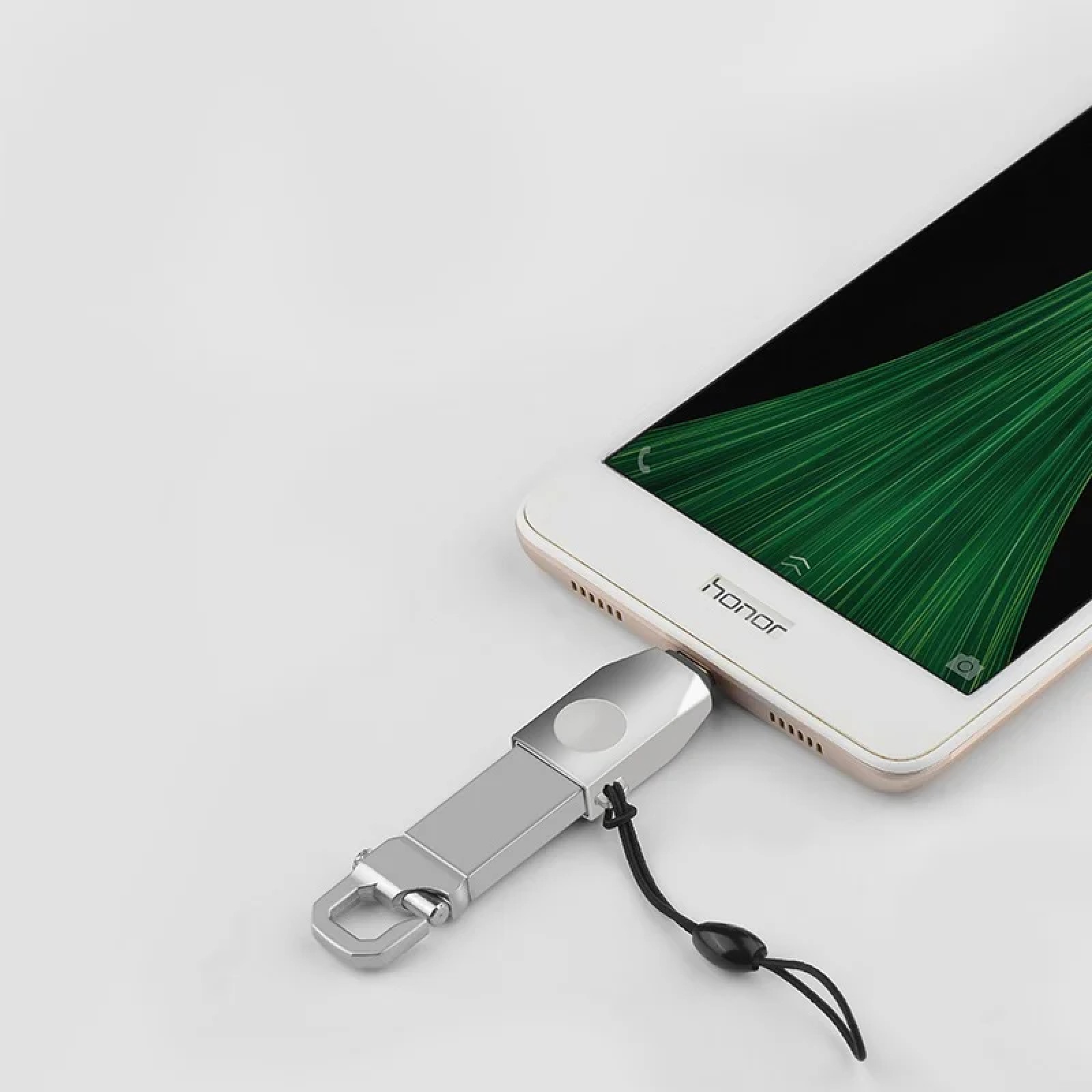 Адаптер UA10 Micro-USB OTG - Перлено бял